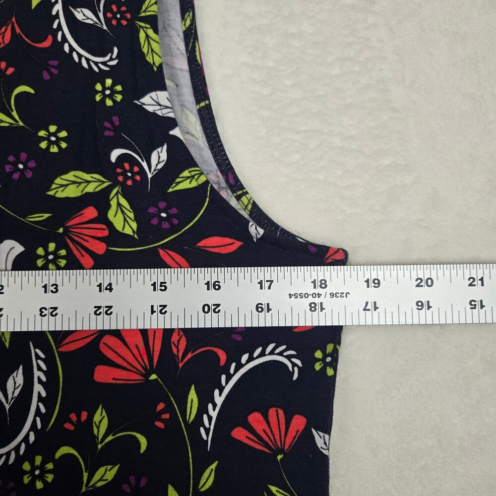 Jones New York Floral Sleeveless Top Womens Size Medium Button detail 0669 - Picture 6 of 8